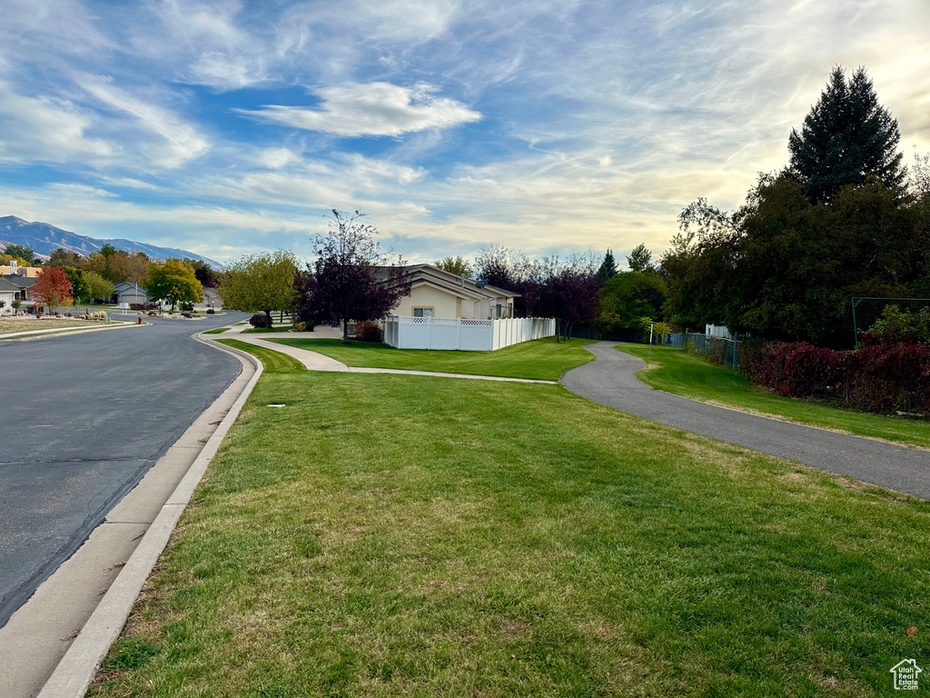 View of road featuring a mountain view