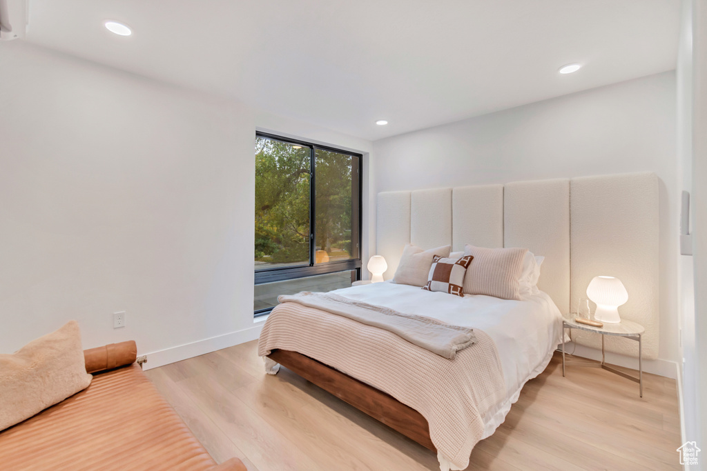 Bedroom featuring light hardwood / wood-style floors