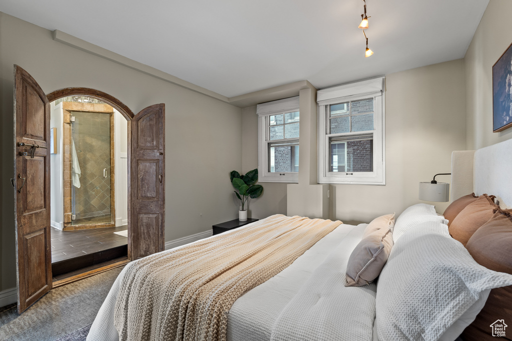 Bedroom featuring hardwood / wood-style flooring