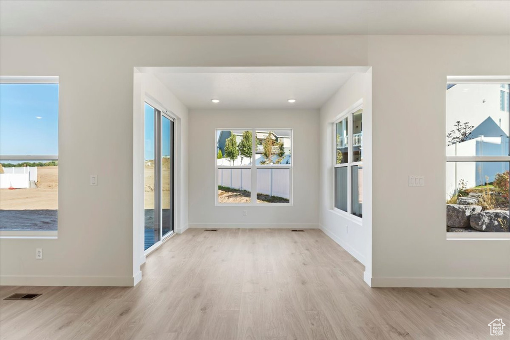 Interior space featuring light wood-type flooring