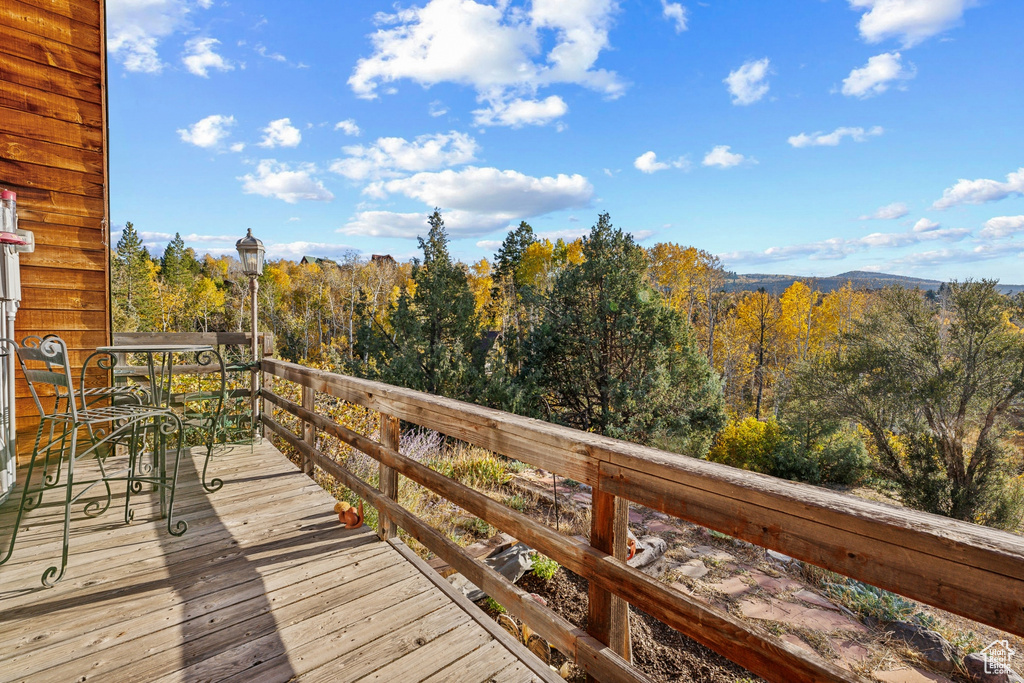 View of wooden terrace