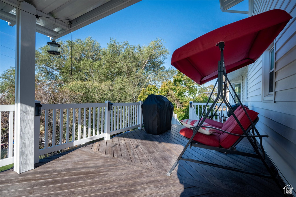 View of wooden terrace