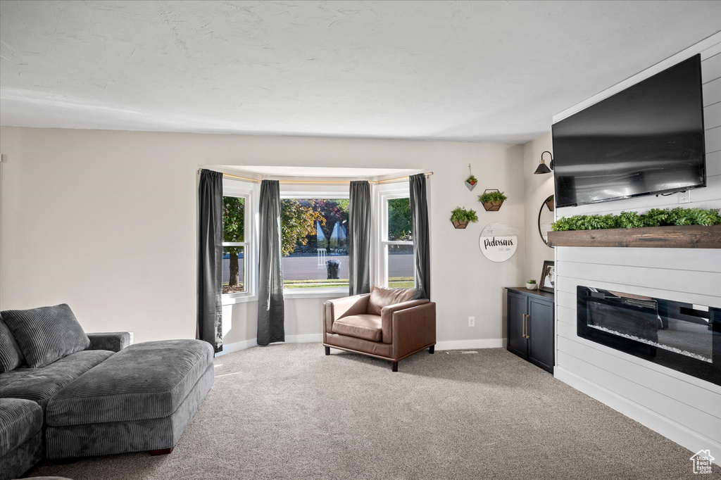 View of carpeted living room