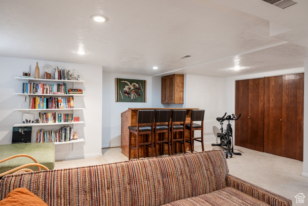 View of carpeted living room