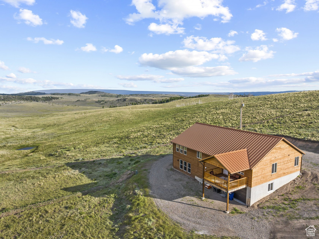 Aerial view featuring a rural view