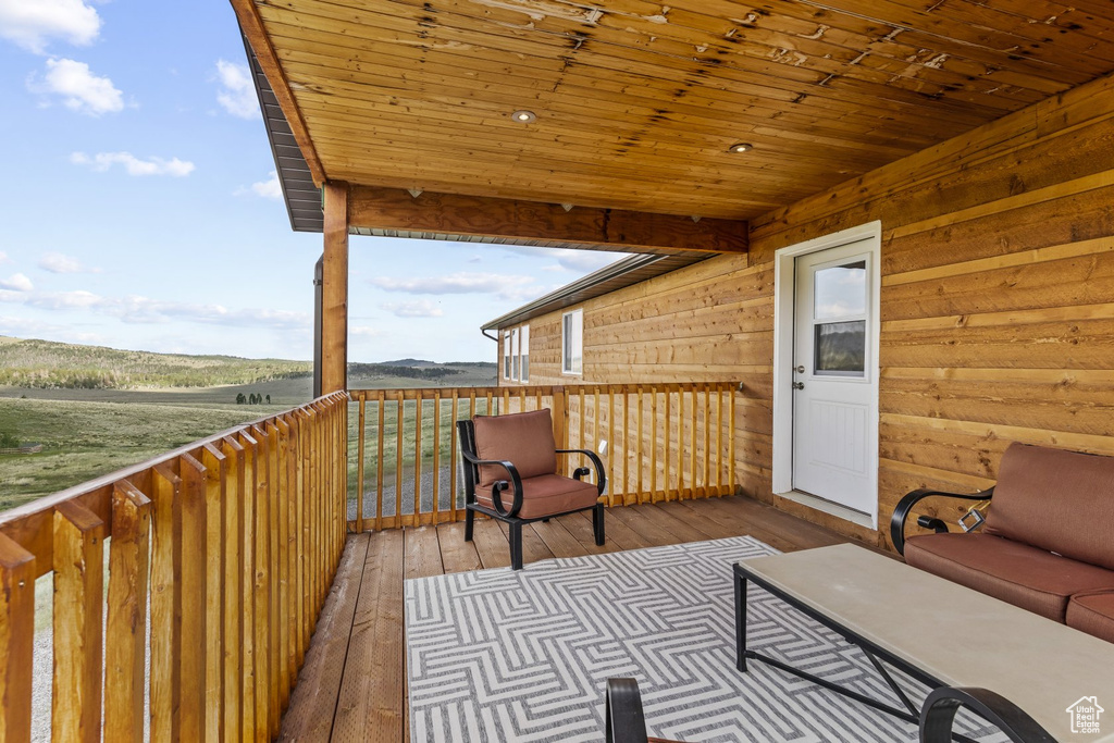 View of wooden terrace