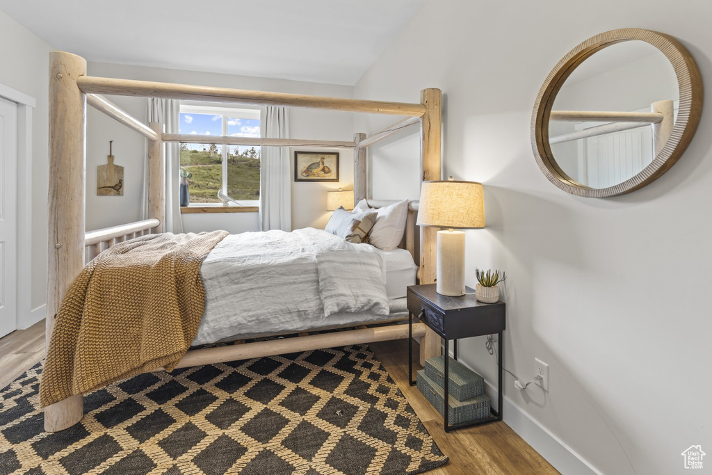 Bedroom featuring light wood-type flooring