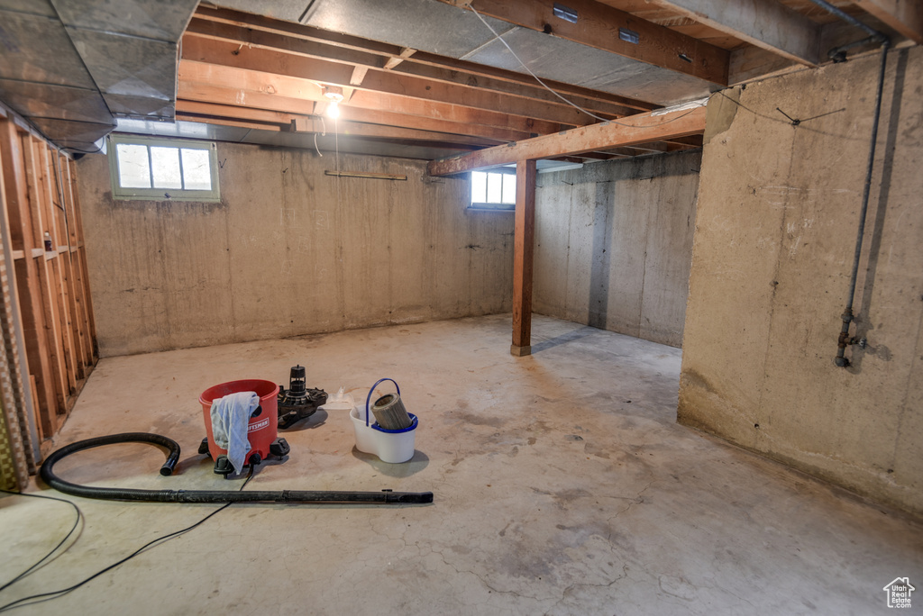 Basement with a healthy amount of sunlight