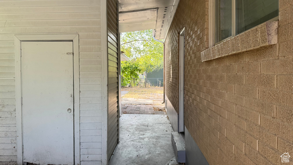 View of doorway to outside