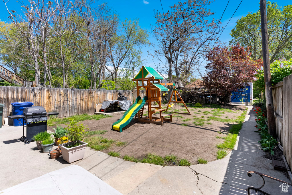 View of jungle gym