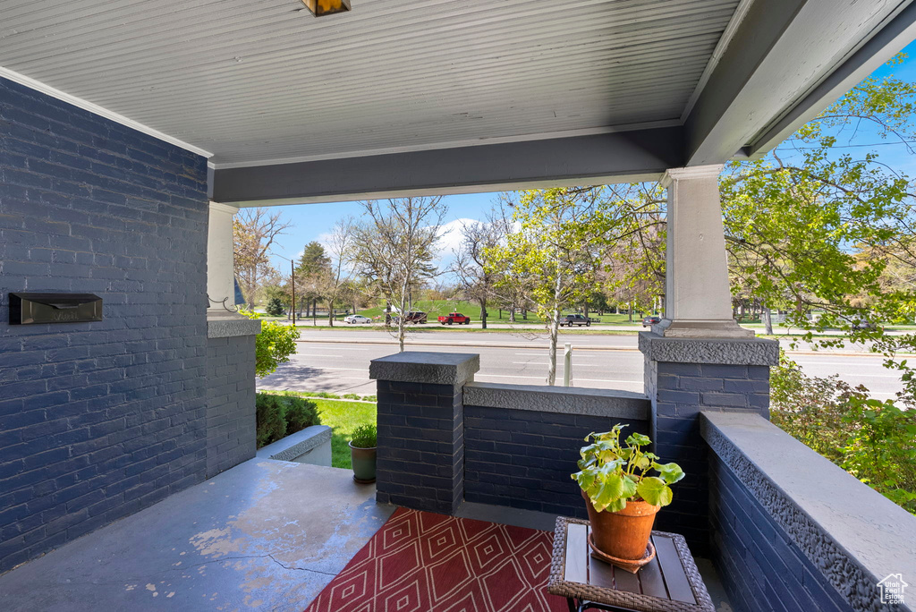 View of patio / terrace featuring covered porch