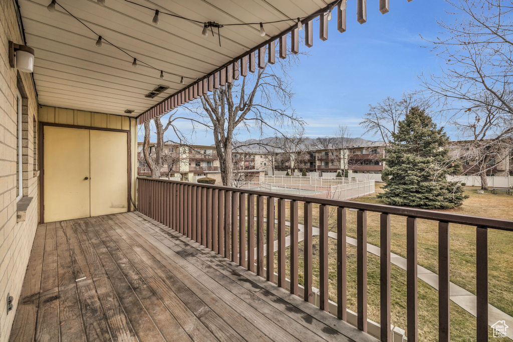 View of wooden terrace