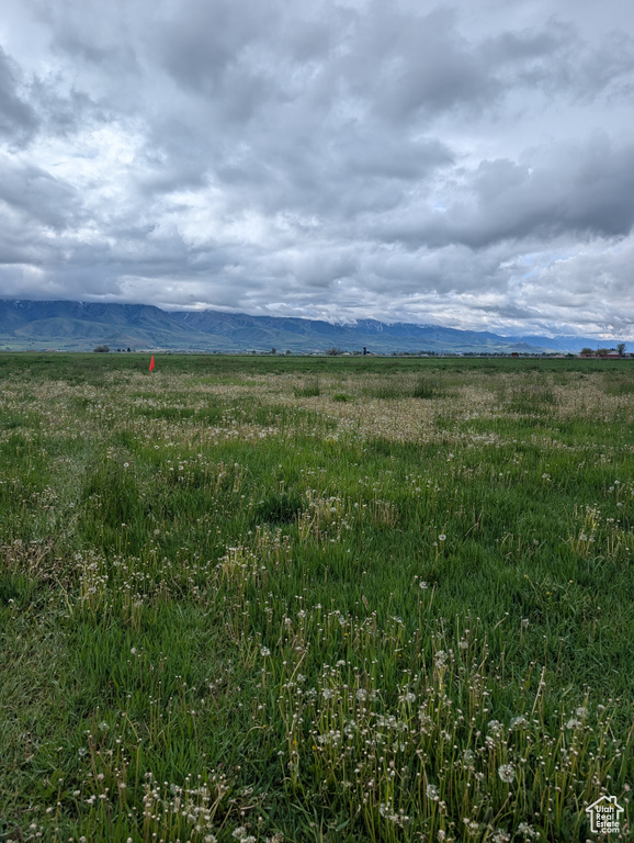 Mountain view with rural landscape