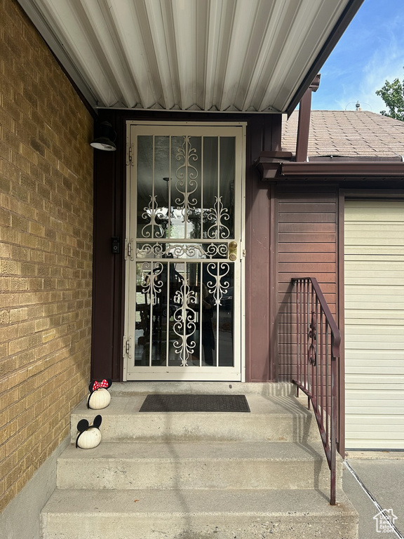 View of doorway to property