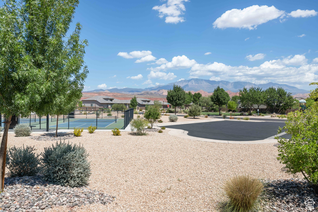 Property view of water with a mountain view