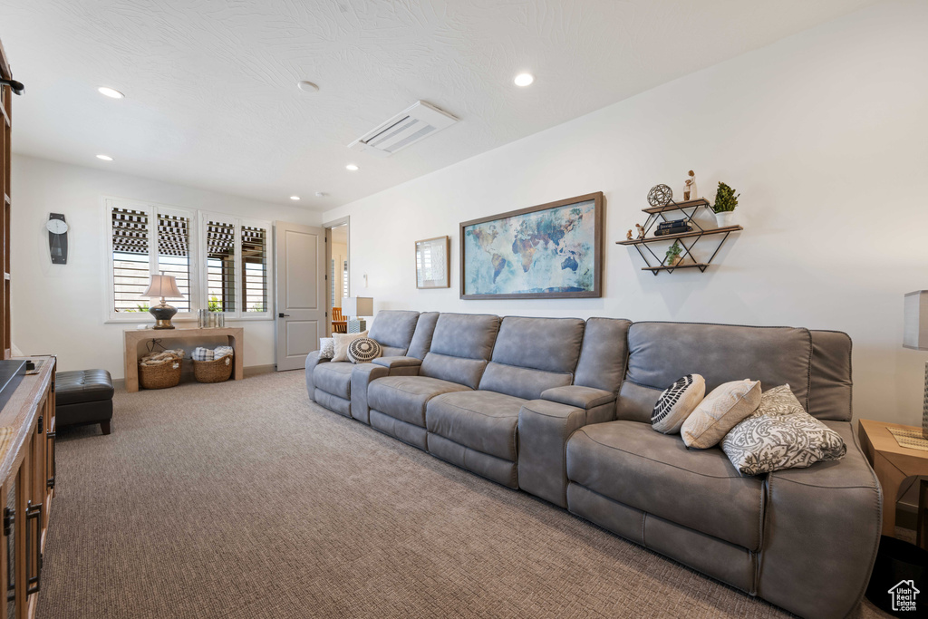 Living room with carpet