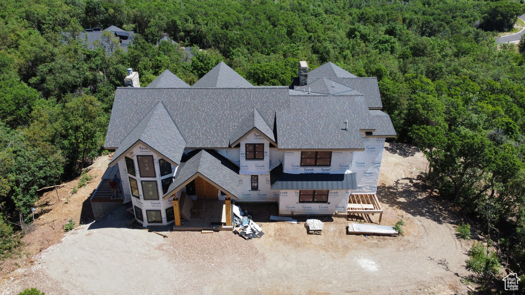 Birds eye view of property