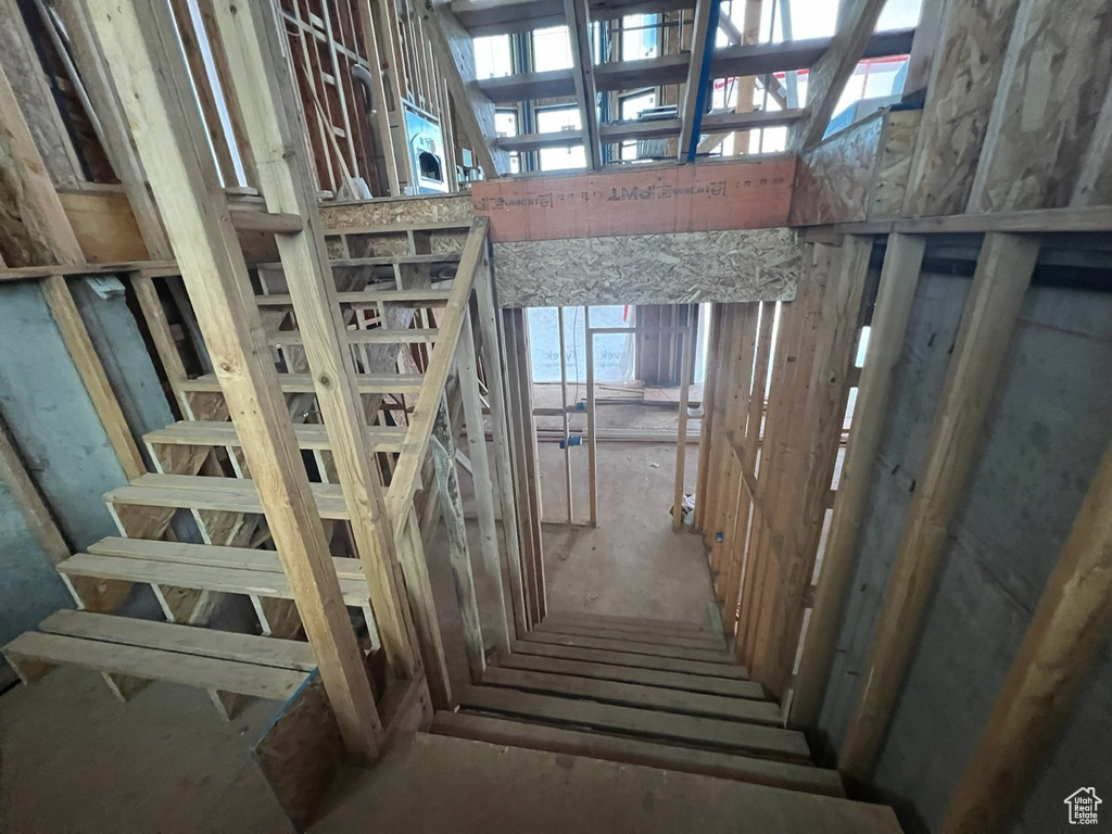 Stairs featuring a wealth of natural light