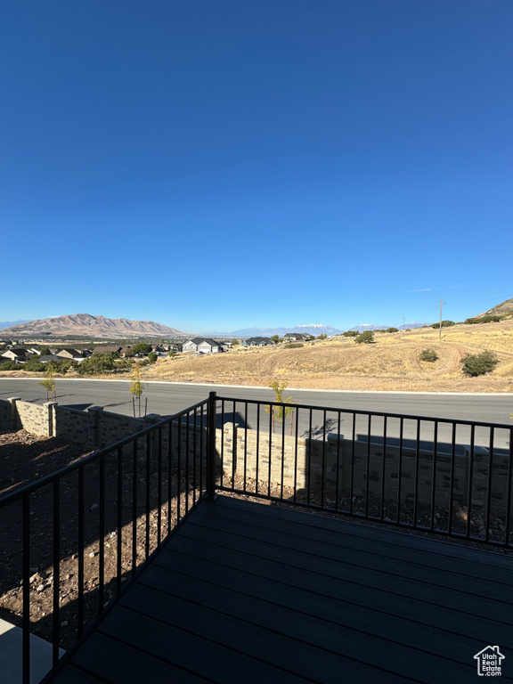 Deck with a mountain view