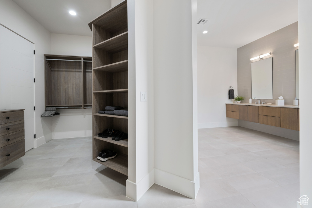 View of spacious closet