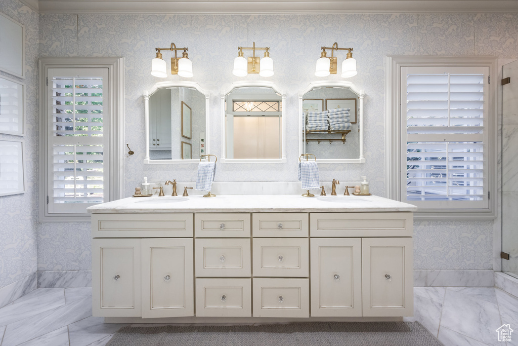 Bathroom featuring vanity