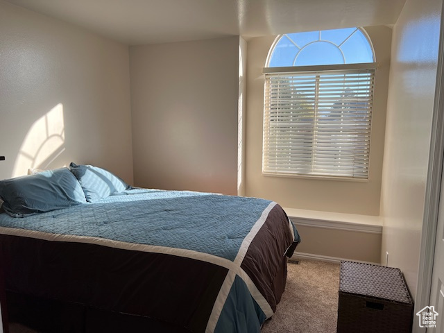 View of carpeted bedroom