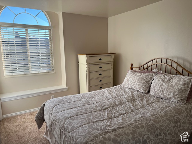 View of carpeted bedroom