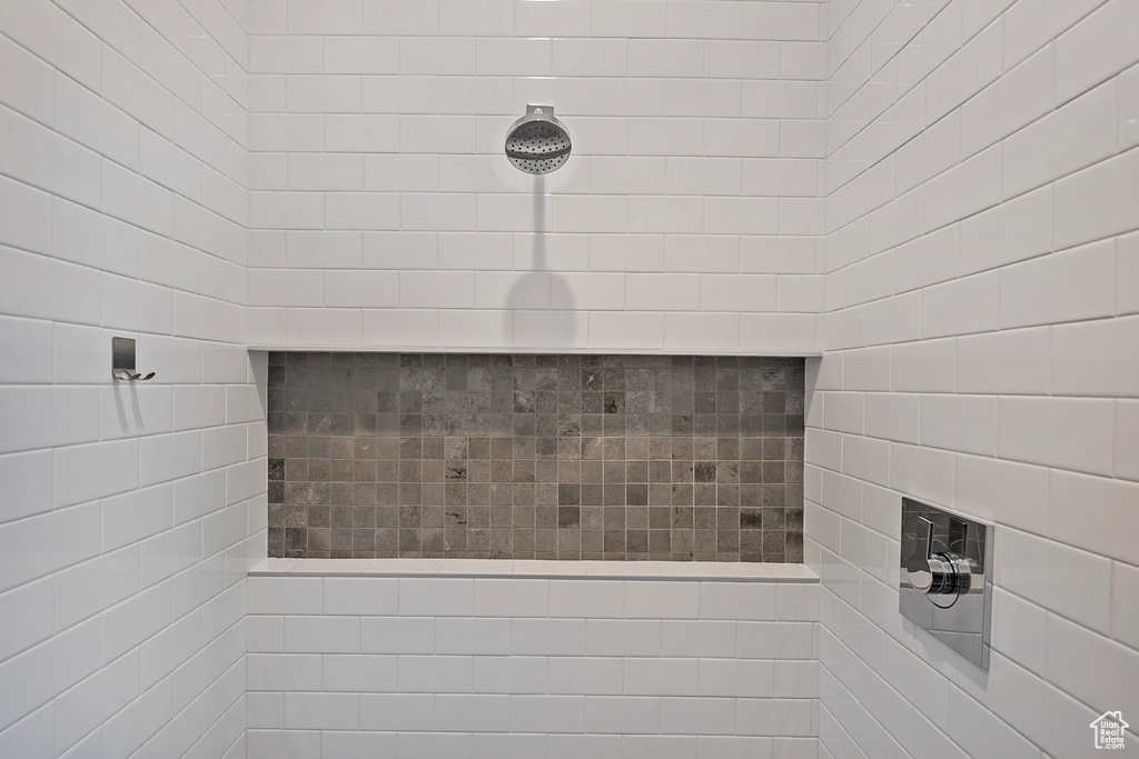 Bathroom with a tile shower