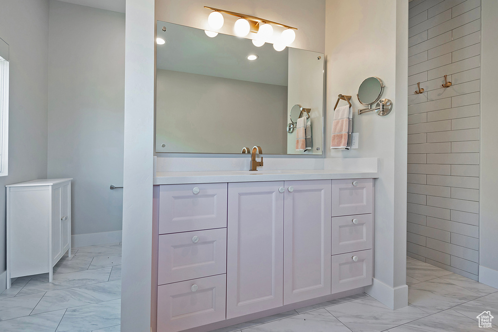 Bathroom featuring vanity