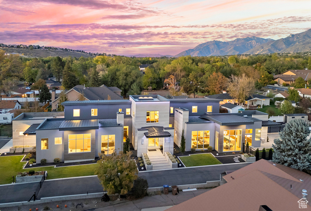 Exterior space with a mountain view