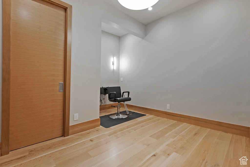 Interior space featuring wood-type flooring