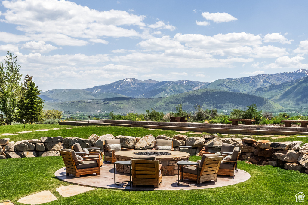 View of mountain background