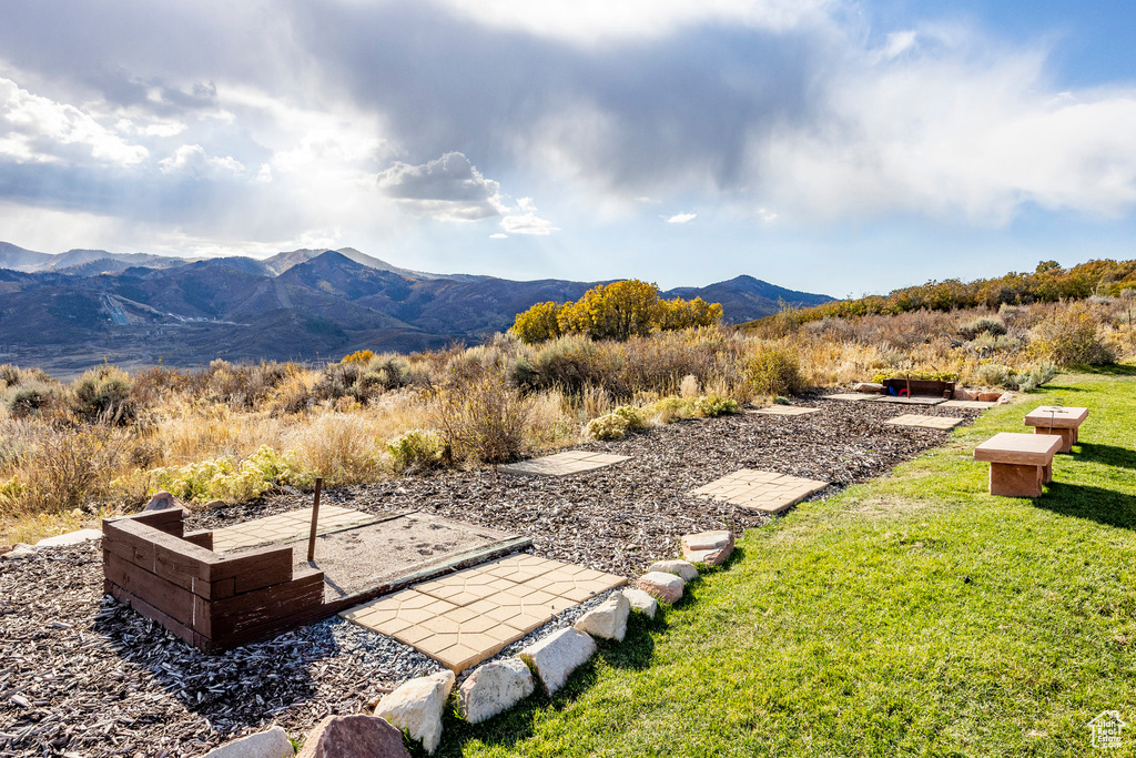 View of mountain background