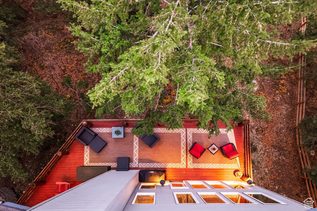 View of wooden deck