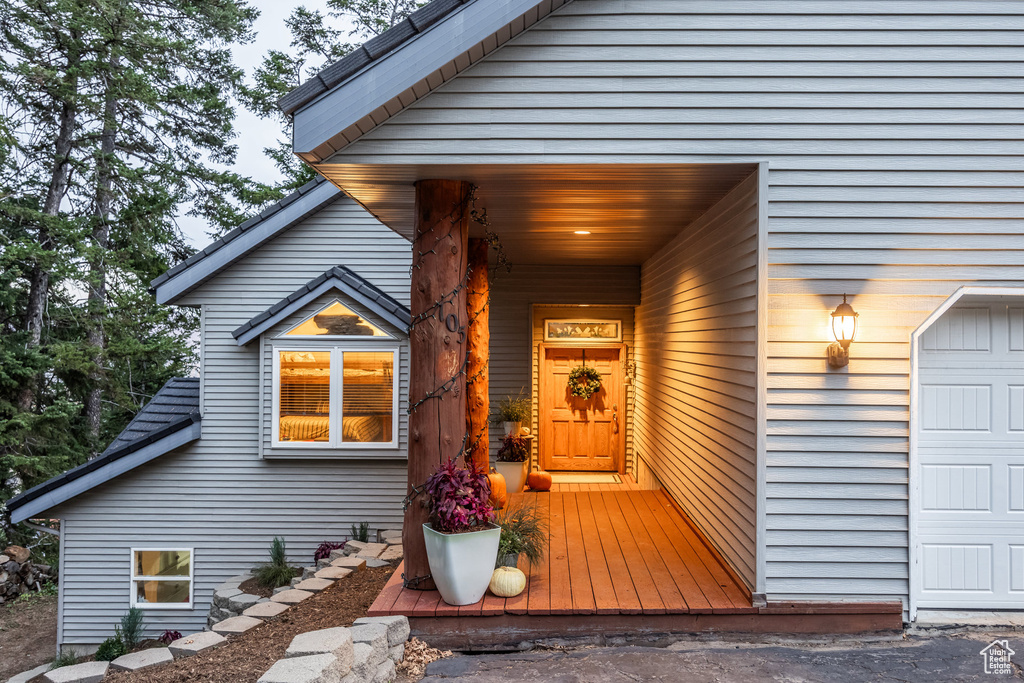 View of doorway to property