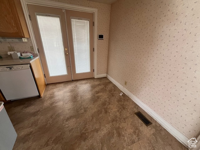 Doorway to outside with french doors