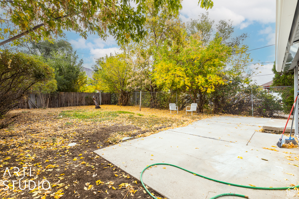 View of yard featuring a patio area