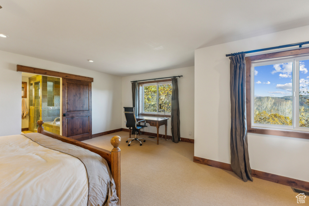 View of carpeted bedroom