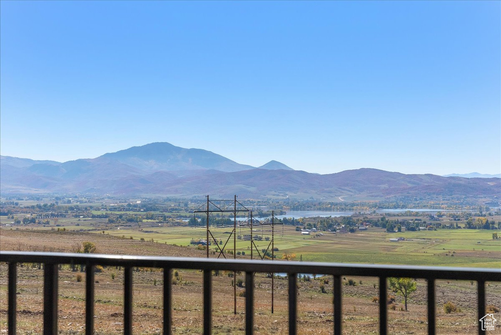 Mountain view featuring a rural view