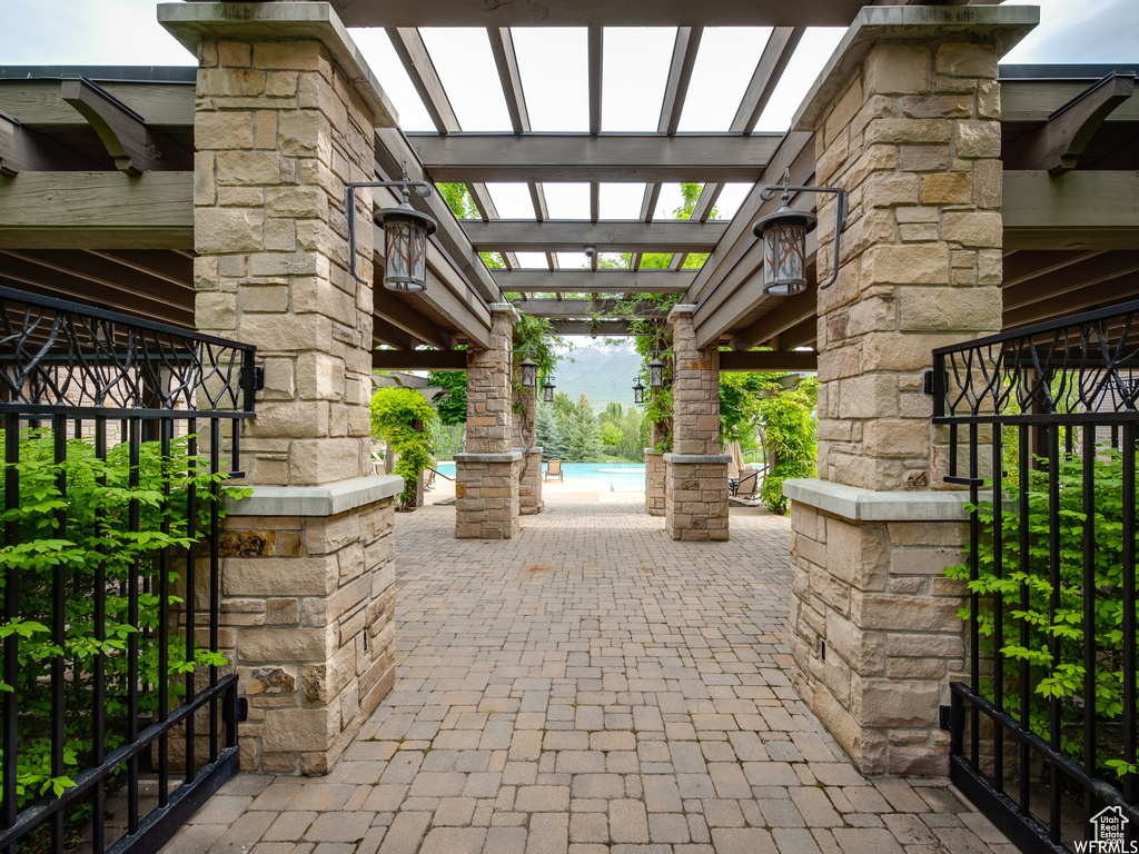 View of patio / terrace with a pool