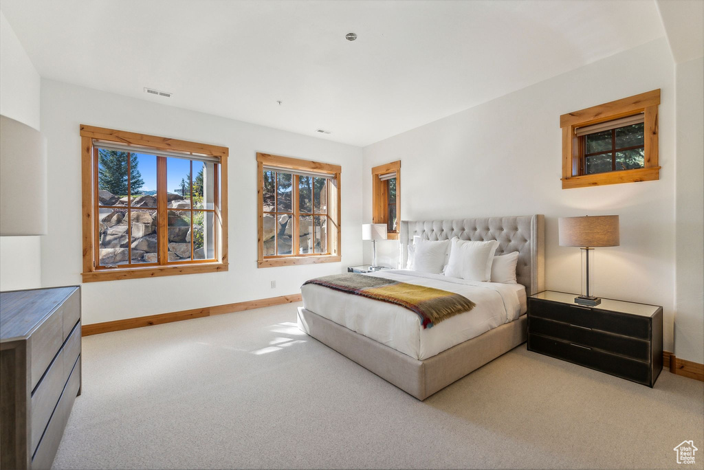 View of carpeted bedroom