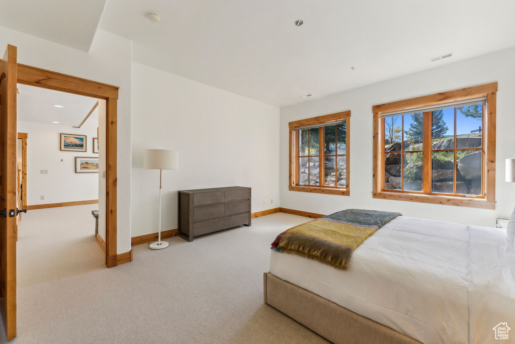 View of carpeted bedroom