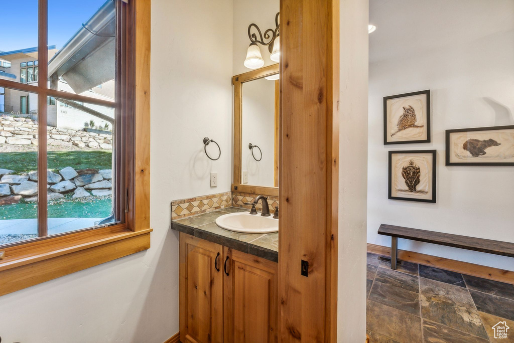 Bathroom featuring vanity