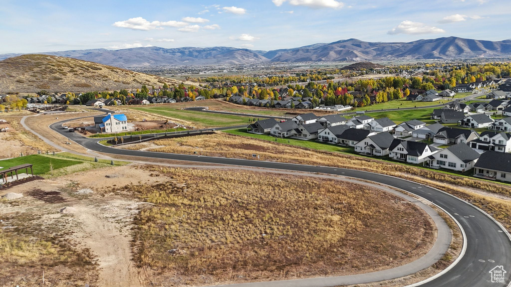 Exterior space with a mountain view