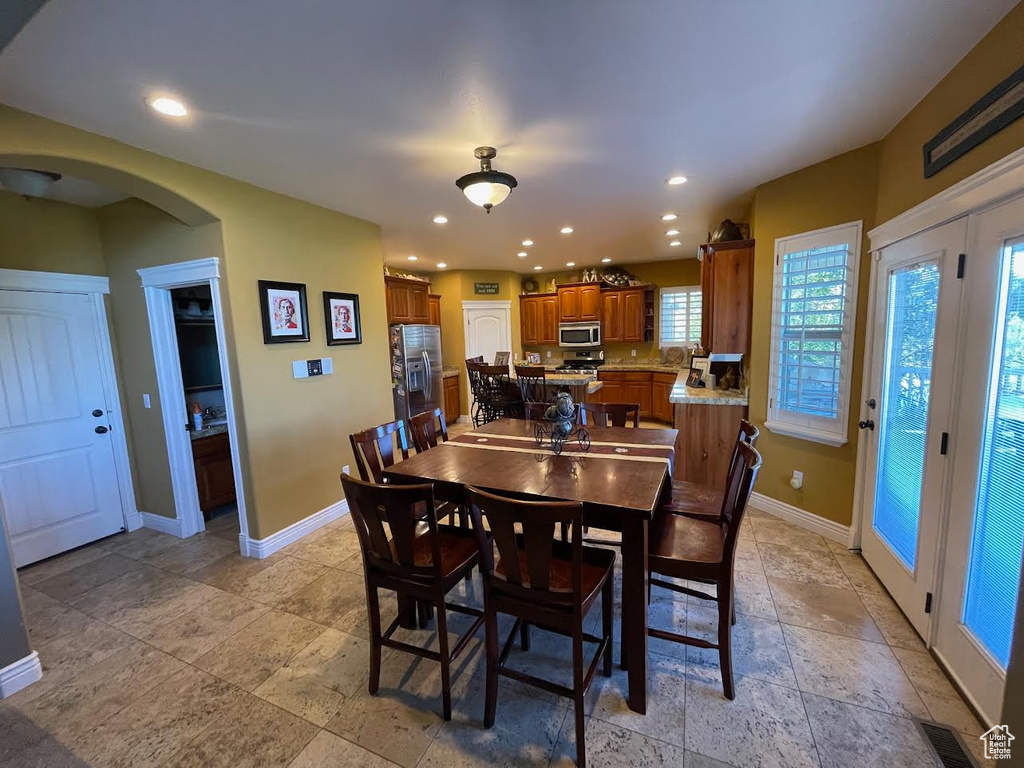 View of dining area