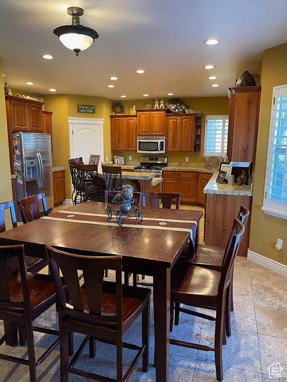 View of dining room