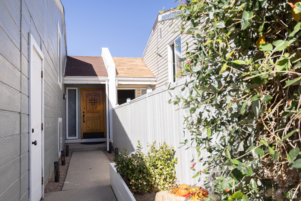 View of entrance to property