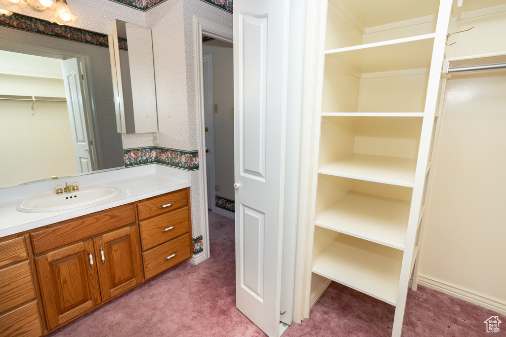 Bathroom featuring vanity