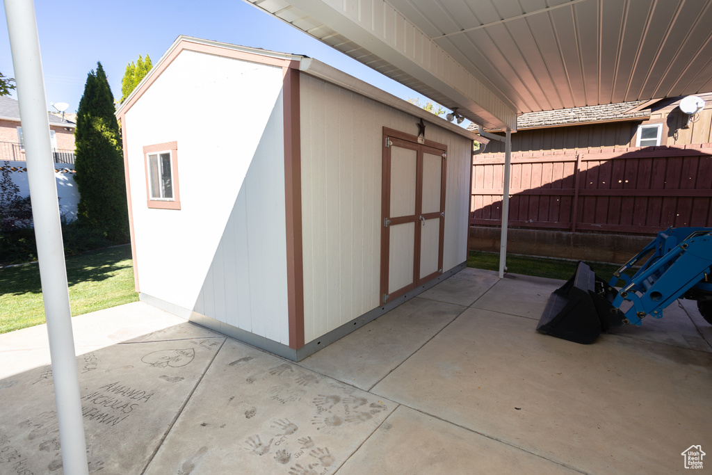 View of outbuilding