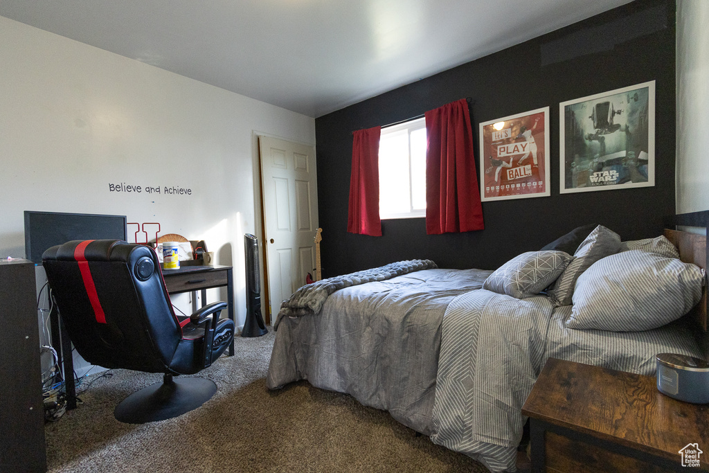 View of carpeted bedroom